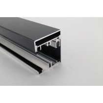 Pext profielset met onderprofiel 7,5mm zijsluitprofiel voor 10mm en kliklijst