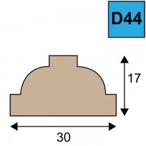 Duivejager profiel model D44 - 17 x 30 mm