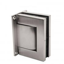 Hydraulisch glasdeurscharnier Latus wand-glas RVS effect