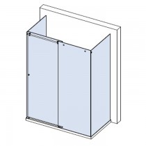 Schuifdeursysteem U-douche (set 3)