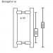 Technische tekening T-greep 500mm