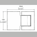 Hydraulisch scharnier Latus glas-glas technische tekening