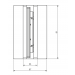 Technische tekening douchescharnier Deco met enkele wandplaat_1