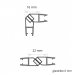 Technische tekening magneetprofiel glasdikte 6 mm