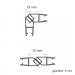 Technische tekening magneetprofiel glasdikte 8 mm