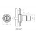 Technische tekening slot vitrine deur